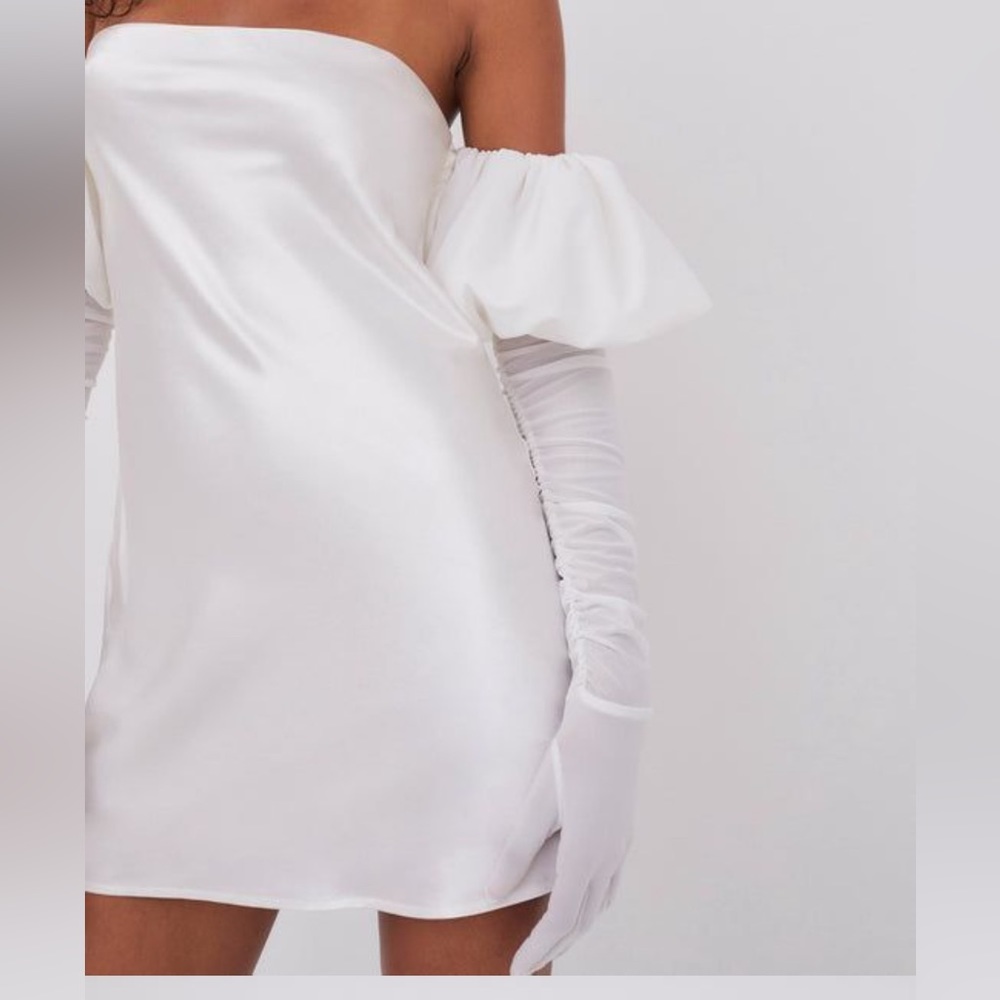 For love and lemons, hazel mini dress size small women’s bridal glove sleeves
